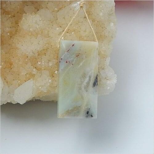 Wholesale 1Pcs Natural Stone Amazonite Pendant Bead 30x15x7mm 7.1g Fashion Jewelry Necklace Accessories