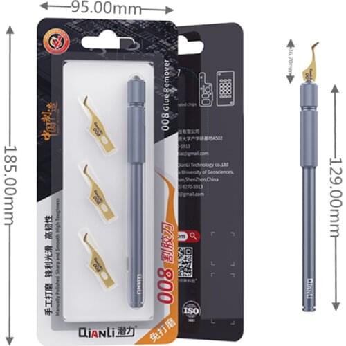 QianLi ToolPlus 008 Multi-Function Ceramic Knife blades set one handle and 3 pcs blade Mobile Phone chip Motherboard Repair