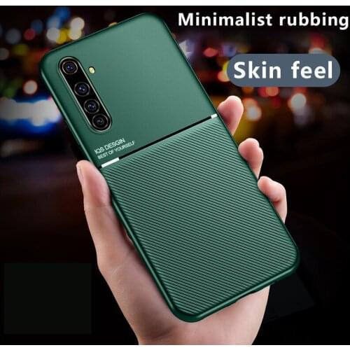 Luxury Silicone Car Magnetic Holder Phone Case For Realme 6Pro 5Pro X50Pro X50 X2Pro X2 XT X Q Ultra-thin Leather Cover