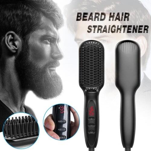 Beard Straightener Ionic Hair Straightening Comb Anti-Scald Hair Straightener with LED Display MH88