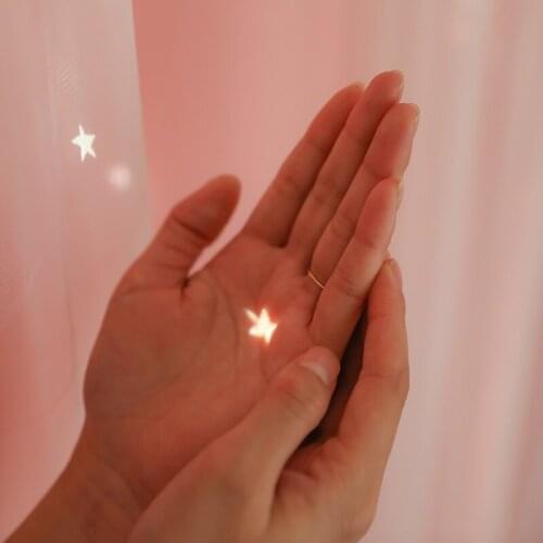 Curtains For Bedroom Double Hollow Star Curtain Blackout Pink Curtains Nordic European Home Accessorizes Cortinas Para Ia Sala