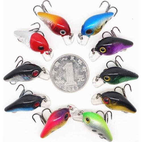 Hard Crankbaits Lifelike Fishing Lures Swimbait Small Fat Simulation Saltwater Hooks Bait,Color 10