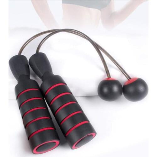 1pc Wireless Ball Skipping Rope Sport And Fitness Wire Home Exercise Pvc Skipping Rope Speed Portable 27cm Close Rope