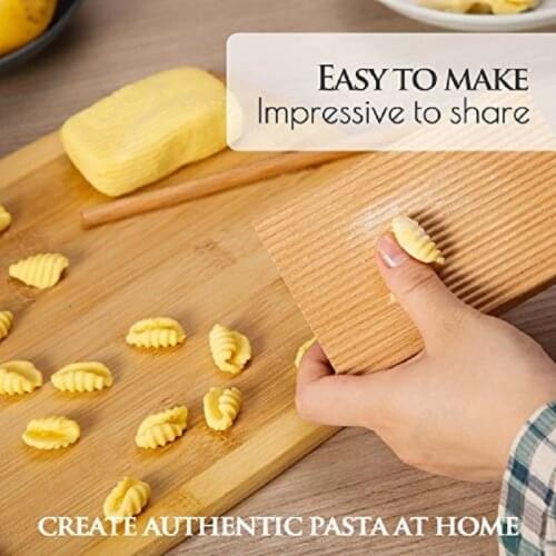 1pc Noodles Wooden Butter Table And Popsicles Easily Make Authentic Homemade Pasta And Non-stick Butter Gnocchi Pasta Plate