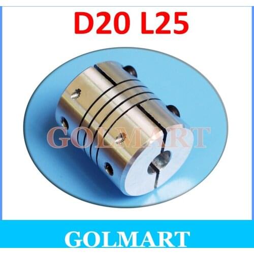 20pcs Motor Jaw Shaft Coupler Flexible Coupling D20 L25 4 5mm 6mm 6.35mm 7 8mm 3D Printer Parts T8 lead screw