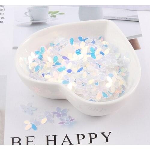 288pcs/lot Clear Crystal Sequin 10mm Cup Five-finger Flowers Sequins Paillettes Sewing Wedding Craft, Women Garments Accessories