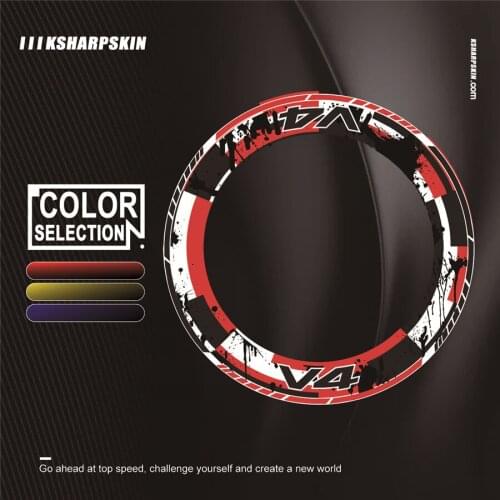 4 X Thick Edge Outer wheel Sticker Stripe Wheel Decals Fit DUCATI V4 all