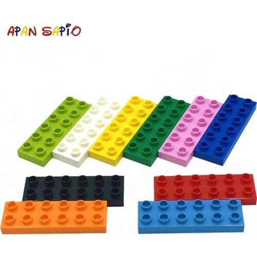 8PCS BIG Size DIY Building Blocks Thin Figures Bricks 2x6Dot Educational Creative Compatible brands Toys for Children