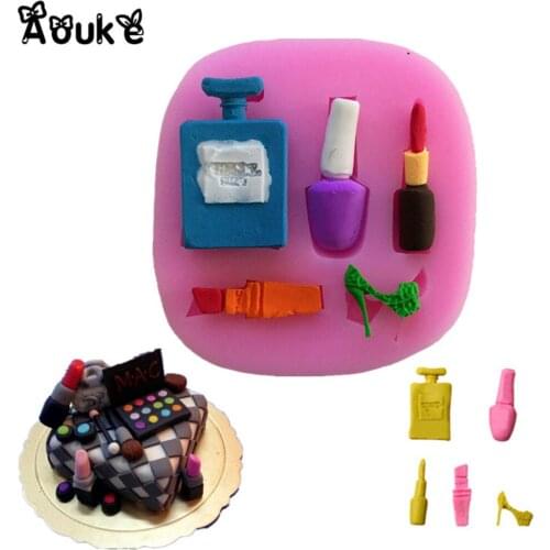 Aouke 1PCS Food Grade Silicone Perfume lipstick Shape For Silicone Cake Molds, Fondant Cake Decorate M049