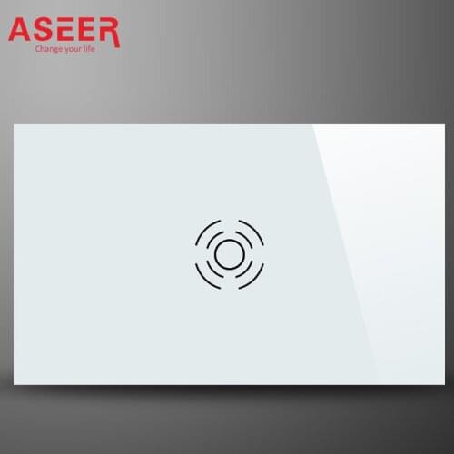 ASEER,Dropshipping US Standard Home Wall Touch Screen Switch,Ding-Dong door bells Switch + LED indicator,AC110-240V Home Switch
