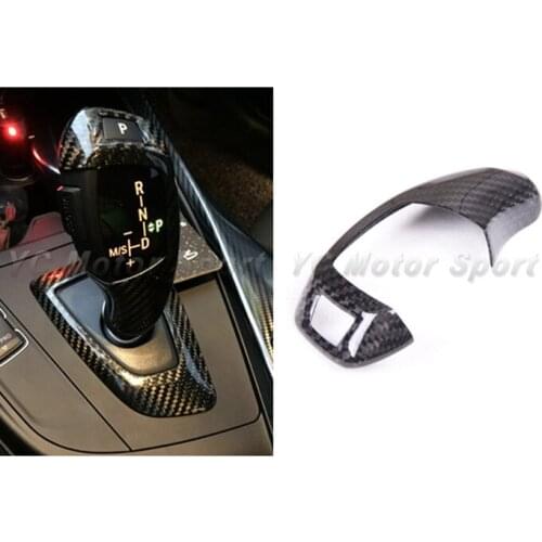 Car Accessories Dry Carbon Fiber Interior Trim Cover Fit For 2012-2015 F20 F22 F30 F35 F34 GT F32 LDH Gear Knob Cover