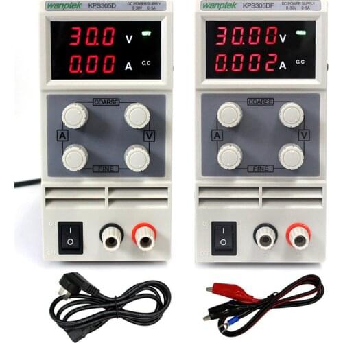 Wanptek KPS305D/DF 30V 5A LED Display Adjustable Switching Power Supply Laptop Repair Rework Lab DC Regulated Test Power Supply
