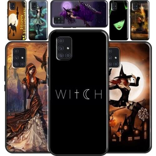 Halloween Moon Witch Horror Case For Samsung A71 A51 A10 A50 A70 A40 Case For Galaxy A21S A20e A11 A31 A30S M31 M21