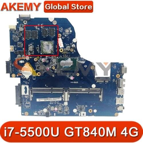 For Acer Aspire EK-571 E5-571 E5-571G V3-572G Laptop Motherboard A5WAH LA-B991P With i7-5500U GT840M 4G-GPU NB.MSX11.009 Tested