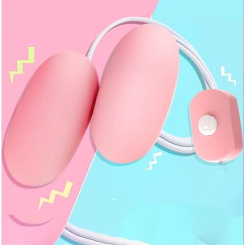 USB Dual Vibrator 10 Speed Double Head Jump Egg Bullet Dildo Vibrator Anal Butt Plug Adult Sex Toy For Couple Men Women