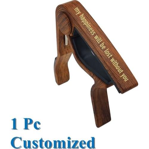 PERSONALISED Guitar Capo Wooden Colours Birthday Anniversary Musician A Unique Gift For The Avid Guitar Player 36