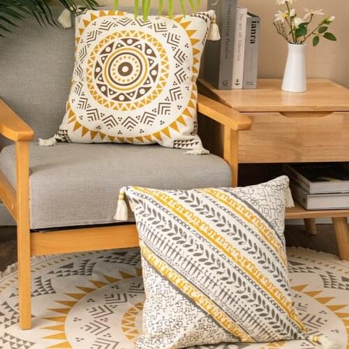 Clouds Leaf Cotton Woven Pillowcase Sofa Hug Pillowcase Office Modern Minimalist Lumbar Pillow Gothic Decor Pillowcase