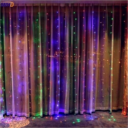 IWHD 3x1.5M Garland LED Cristmas Lights Outdoor New Year Christmas Decorations For Home Navidad LED Curtain String Lights