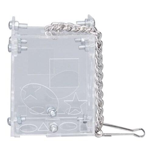 Creative DIY Assembly Parrot Feeder Bird Seed Food Foraging Toy Acrylic Box Intelligence Growth Cage Accessories