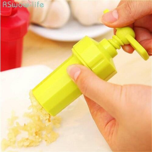 Creative Small Kitchen Tool Home Thickening Plastic Garlic Multifunctional Ginger Garlic Mixer Manual ABS Green Pulper Practical