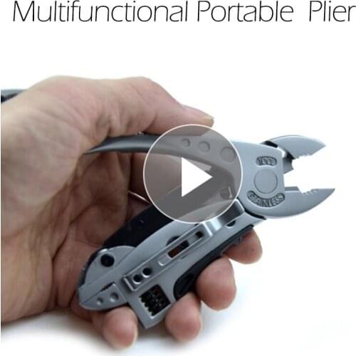 Multifunctional Folding Pliers Adjustable Wrench Jaw Multi Tools Kit Survival Gear Pliers Screwdriver Portable Outdoor Household