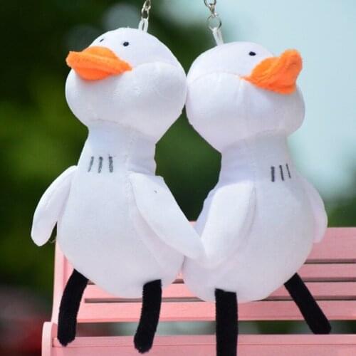 Fashion 15cm Little Duck Plush Doll Toy Keychain Woman Bag Charm Keyring Plush Toy Wedding Trinket