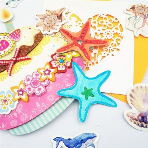 Starfish Set Metal Cutting Dies For Scrapbooking Craft Die Cut Card Making Embossing Stencils Carbon Steel Knife Mold