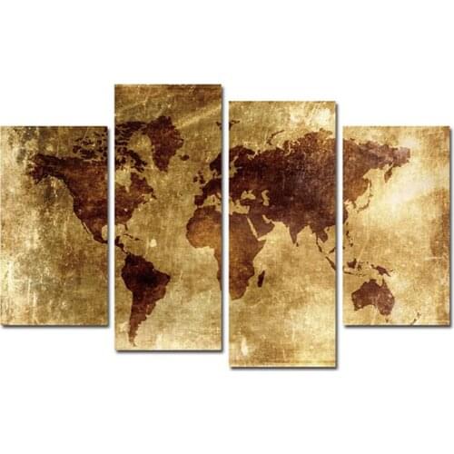 Wall sticker world map photo 4pcs Diy Diamond Embroidery Diamond Painting Cross Stitch Full Square Round mozaik puzzleZP-2815