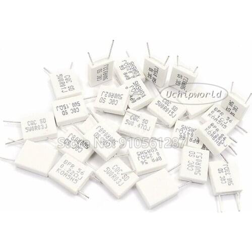 Non-inductive cement resistance 5W 0.01R 0.015R 0.02R 0.05R 0.1R 0.15R 0.2R 0.22R 0.33R 0.47R 0.5R