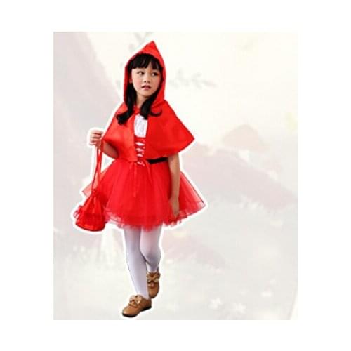 2016 New style halloween kids fancy dress Cosplay clothing little red riding hood costume little red riding hood free shipping