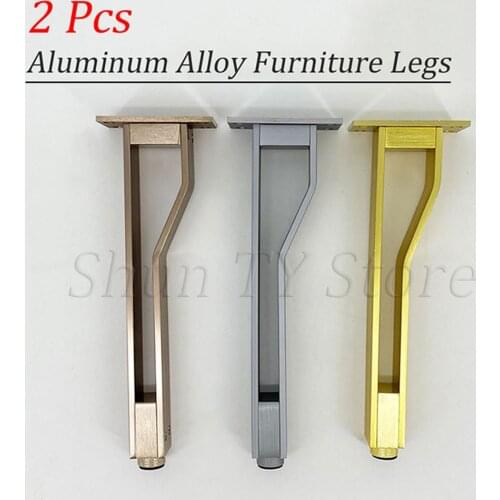 2 Pcs 250mm Modern Aluminum Alloy Furniture Leg Replacement Legs For Bathroom Cabinet Legs Sofa TV Stand Furniture Hardware Feet