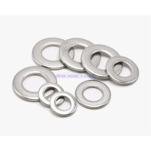 GB97 304 Stainless Steel DIN125 M2 M2.5 M3 M4 M5 M6 M8 M10 M12 M14 M16 M18 M20 M22 M24 Flat Washer Plain Washer Flat Gasket