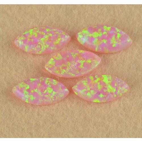 Opal supplier 2*4mm-6*12mm Marquise Opal cabochon lab created Opal stone Op08 pink Opal