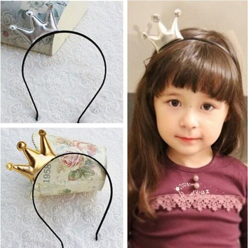 12pcs/lot Silver Gold Metallic Crown Headband Gifts Photos Prom Cute Girls Birthday Party Hairband Kids Princess Head Wear