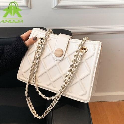 Luxury Designer Messenger Bag For Women High Quality Pu Leather Shoulder Bag 2021 Fashion Chain High Capacity Female Handbags