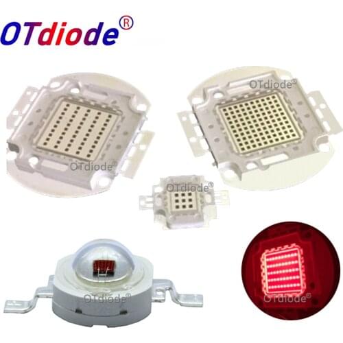 High Power LED Chip 660nm Deep Red LED Grow Light 660 nm 3W 5W 10W 20W 30W 50W 100W COB Emitter for Plant Growing Tank Aquarium