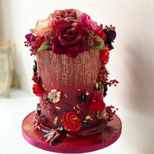 Cake Stencil Dotted Line Pattern Ornamental PET Cake Boder Spray Template Cake Decorating Tools Cake Boder Paint Stencil