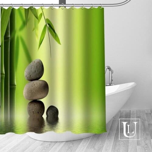 Custom Zen Stone Curtain Fabric Modern Shower Curtain bathroom beautiful Curtains Bath decor Polyester Cloth Waterproof