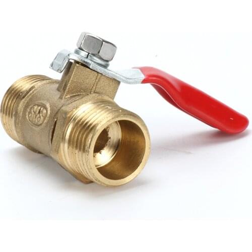 1/8" 1/4'' 3/8'' 1/2' BSP Male Thread Air Compressor Brass Ball Valve Pipe Tubing Fitting Coupler Connector