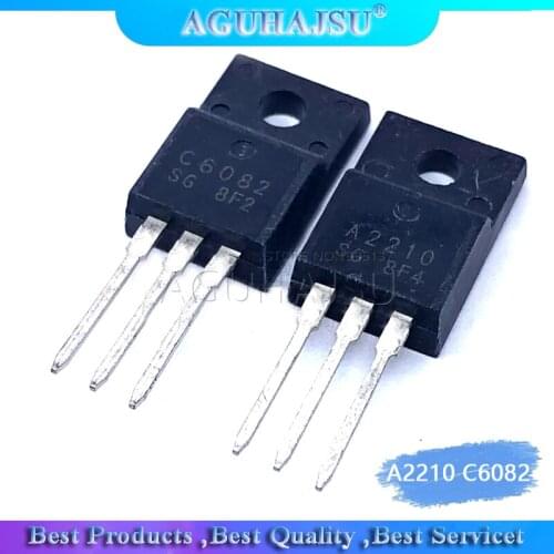 10PCS A2210 C6082 TO-220F 5Pairs (5pcs 2SA2210 + 5pcs 2SC6082) TO-220 new original
