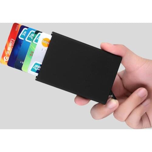 2018 New Arrivals Top Pop Up Credit Card Holder Slim Metal Wallet Protector Case Automatic Pop up ID Business Card holder