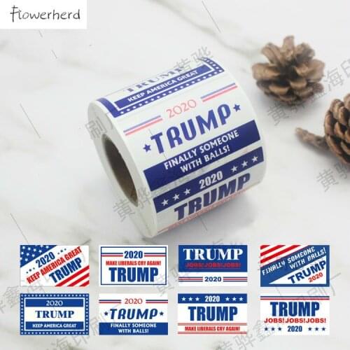 2020 Election U.S. President Donald Trump Sticker Christmas Decoration Clothes Sticker Letter Stickers Party Supplies