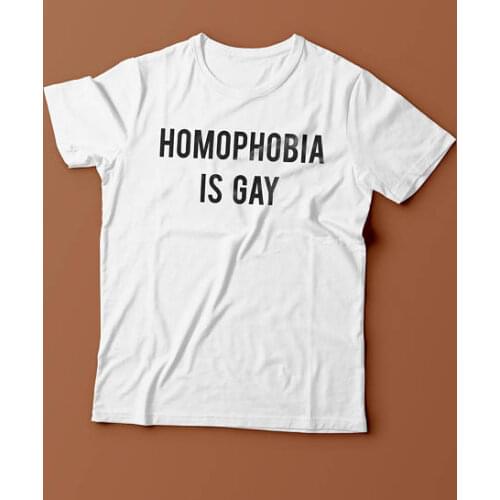 2020 cool Tops Homophobia Is Gay Unisex Mens Womans Rights Vegan Feminist Tumblr T Shirt S - 3XL Moletom Do Tumblr T Shirt