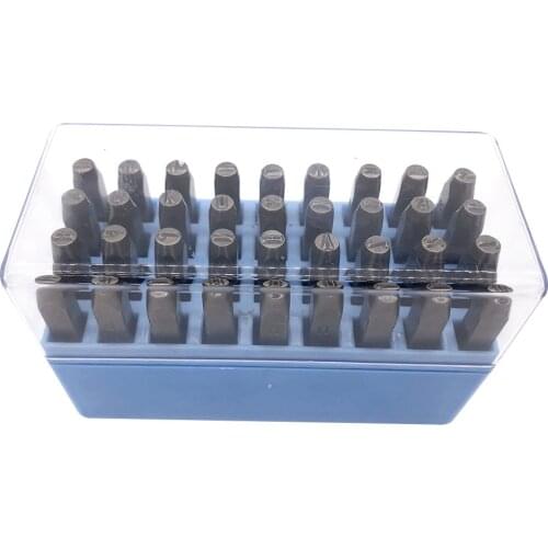 36/38pcs Number and Letter Stamp Set Industrial Grade Hardened Steel Metal Stamps For metal, wood, plastic, leather TB Sale