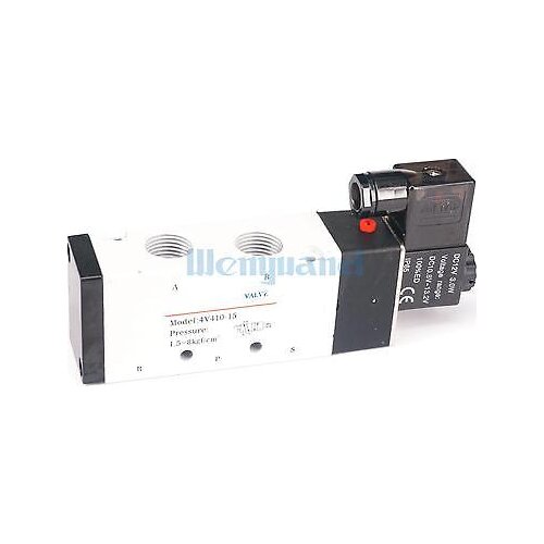 4V410-15 5 Port 2 Position Single Solenoid Pneumatic Air Valve 1/2" BSPT DC12V