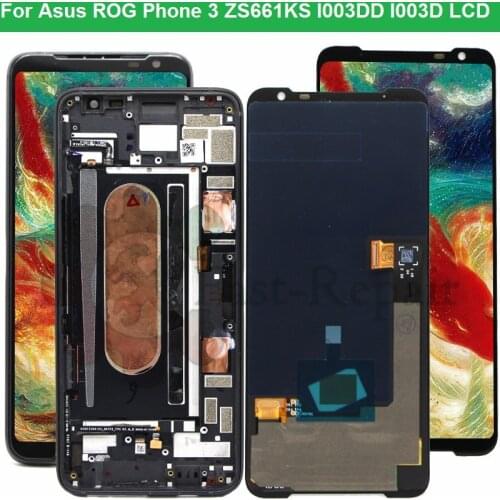 6.59"Original Amoled For Asus ROG 3 ZS661KS LCD Display Screen+Touch Panel Digitizer For ROG Phone 3 lcd for ASUS_I003DD lcd
