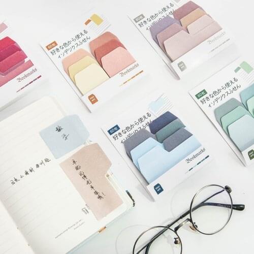 6set Gradient Color Sticky Notes Memo Agenda Pad Small Convenient Paste Stickers Stationery Journal Office School Supplies H6662