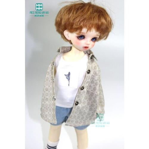 BJD accessories for 27cm-30cm 1/6 BJD doll clothes fashion Printed shirt Vest shorts