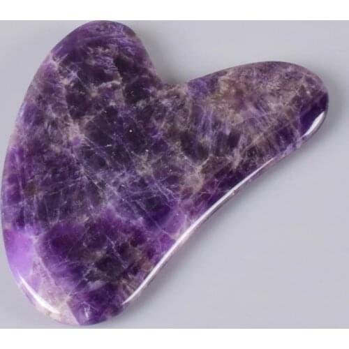Amethyst Acupuncture Scraping Board Gua Sha Massage Tool Natural Stone China Traditional SPA Body Face Healing Health Care