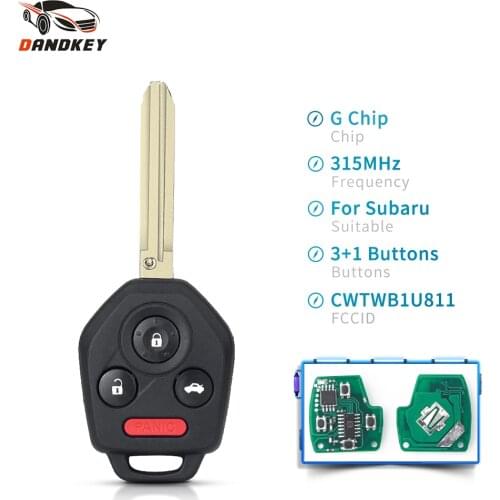 Dandkey CWTWB1U811 Car Remote Control Key 315MHz G Chip For Subaru Impreza WRX Forester XV Crosstrek Outback Legacy 2012-2017
